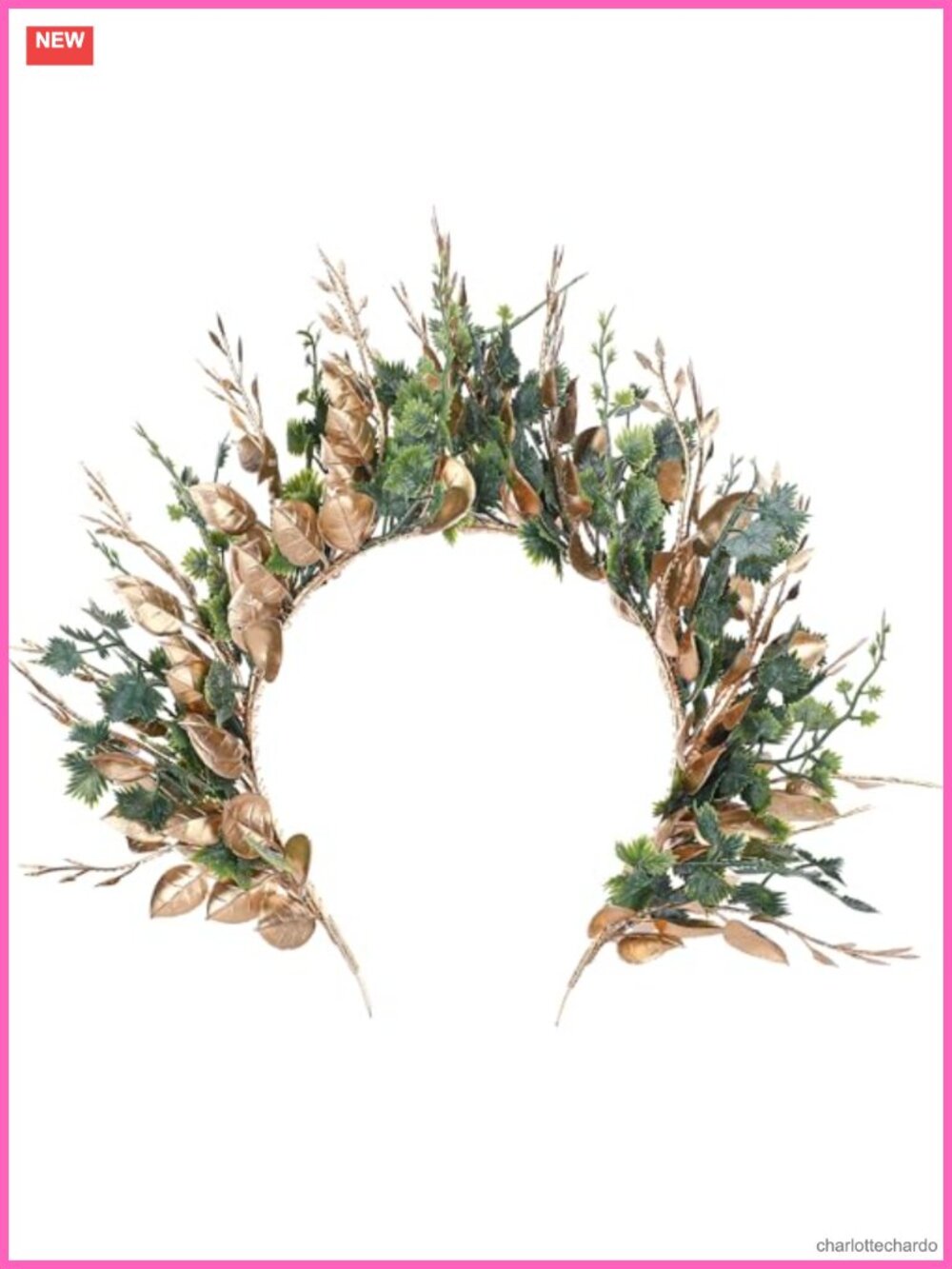 Handmade Woodland Halo Crown Faux Flower Forest Headband Renaissance Cosplay